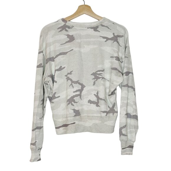 Rails Ramona Stone Camo Grey White Pullover Soft Sweatshirt Size Medium Womens - Picture 7 of 13